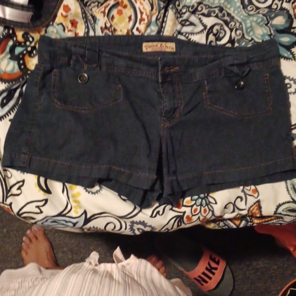 Paris blues shorts, size 13 junior.